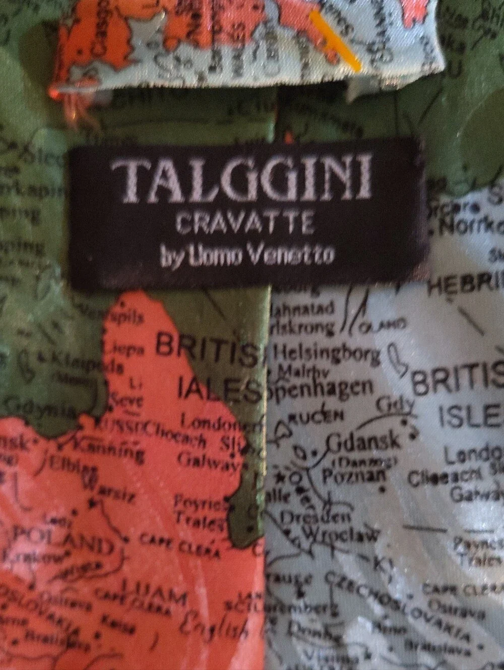 Talggini Cravatte Uomo Venetto Vintage Tie World Map Airplane Novelty Necktie